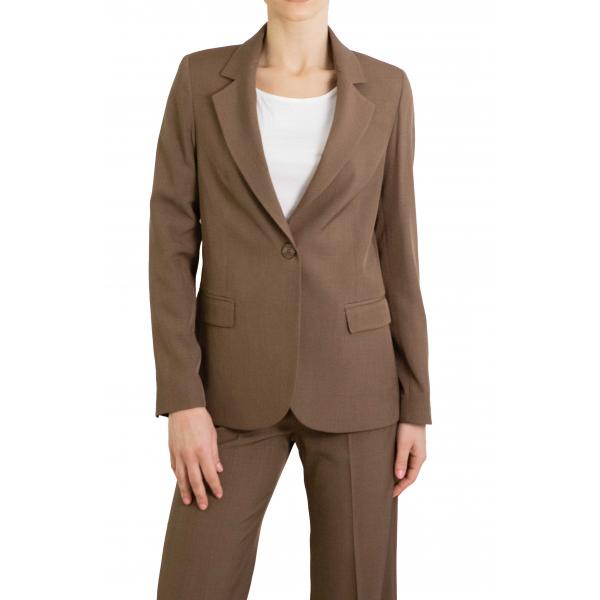 Giacca tinta unita con bottone "Mary"